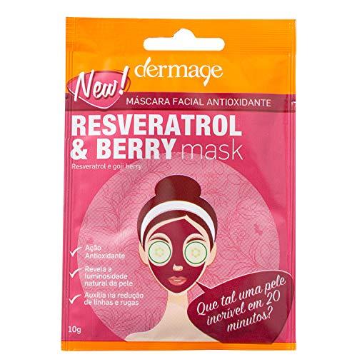 Resveratrol e berry Máscara Facial Antioxidante 10g, Dermage