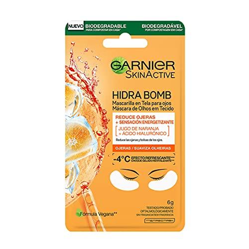 Máscara de Olhos em Tecido Garnier Hidra Bomb Suco de Laranja, 6g