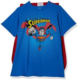 Camiseta Manga Curta com Capa Superman, Meninos, Marlan, Cobalto, 6