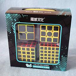 Cubo Mágico Box Moyu 2x2 + 3x3 + 4x4 + 5x5 Carbon