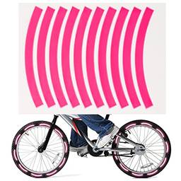 Fita Reflectiva,Sailsbury 10 pçs Fita Adesiva Refletiva Ciclismo Segurança Etiqueta de Aviso de Bicicleta Fita Refletora Fita para Carro Bicicleta Moto Scooter Roda Decoração