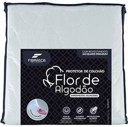 Protetor de colchão Flor de Algodão impermeável - King 1,93x2,03- Fibrasca, BRANCO, 193X203
