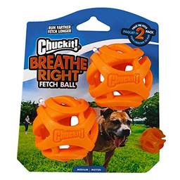 Chuckit! Brinquedo para cães Air Fetch Ball, médio (6 cm de diâmetro), para cães de 9 a 27 kg, pacote com 2