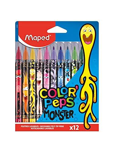 Canetinha Hidrográfica, Maped, Color Pep's Monsters, 845400, 12 unidades