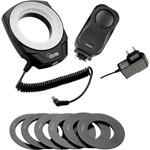 Iluminador Macro Ring Modelo 48, Godox, Acessórios para Câmeras Digitais, Preto