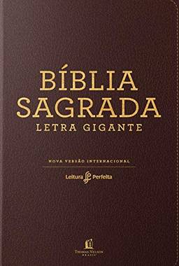 Bíblia NVI, Couro Soft, Marrom, Letra Gigante, Leitura Perfeita