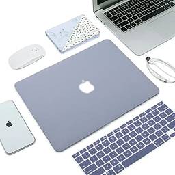 TwiHill Capa rígida vazada compatível com MacBook Pro 13 polegadas versão A2251/A2289/A2338, tela de retina com Touch ID, capa protetora de plástico rígido e capa de teclado (Lavanda)