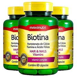 Biotina - 3 unidades de 60 cápsulas - Maxinutri
