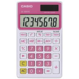 Casio Calculadora de função padrão SL-300VC, rosa