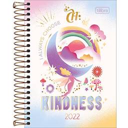 Agenda Espiral Diária 12,9 x 18,7 cm Capricho 2022 - Estampa Kindness - Tilibra