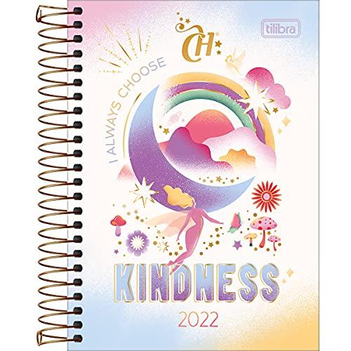 Agenda Espiral Diária 12,9 x 18,7 cm Capricho 2022 - Estampa Kindness - Tilibra
