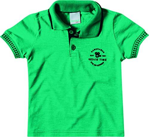 Camisa Polo estampa puff, Malwee Kids, Meninos, Verde, P
