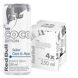 Energético Red Bull Energy Drink, Coco e Açaí, 250 ml - 4un