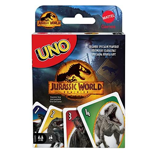 UNO Jogo de cartas Jurassic World 3, Multicolor, GXD72