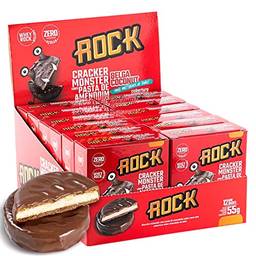 Alfajor Fit C/Whey Protein Rock Peanut Cracker Monster C/12 Unidades Chocolate Belga com Coco