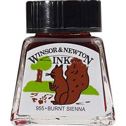 Winsor & Newton Drawing Inks Tinta para Desenho, Marrom (Burnt Sienna), 14 ml