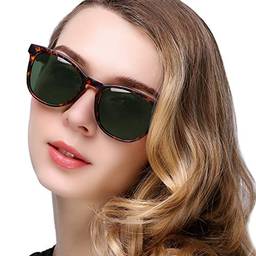 Óculos de sol quadrados com lentes polarizadas coloridas com lentes verdes