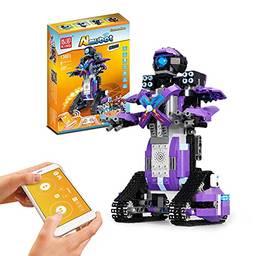 Queenser Smart Robot DIY Kit Bloco de Construção Programável Inteligente Brinquedo Ciência Engenharia Aprendizagem Educacional STEM Remoto e Smartphone APP Controle Gravidade Indução Modo de Caminho de