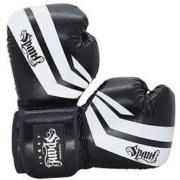 Luva de Boxe e Muay Thai Profissional Spank - Preta - Spank (12oz, Preto)