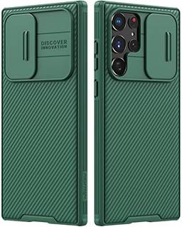 Capa Capinha Anti Impacto Nillkin Camshield Pro Para Galaxy S22 Ultra Case Fosca (Verde)