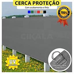 Tela Cerca CK200 Privacidade Com Acabamento Cor Cinza Proteção Shade Metro Linear 200G/M² 3x1