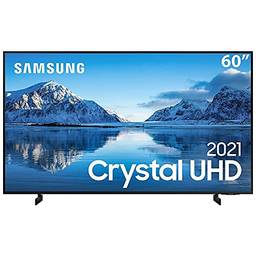 Samsung Smart TV 60" Crystal UHD 4K 60AU8000, Painel Dynamic Crystal Color, Design slim, Tela sem limites, Visual Livre de Cabos, Alexa built in, Controle Único