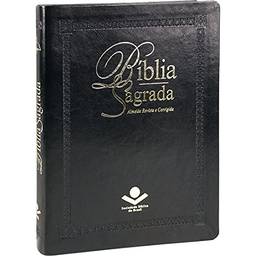 Bíblia Sagrada Letra Extragigante - Couro sintético Preta: Almeida Revista e Corrigida (ARC)
