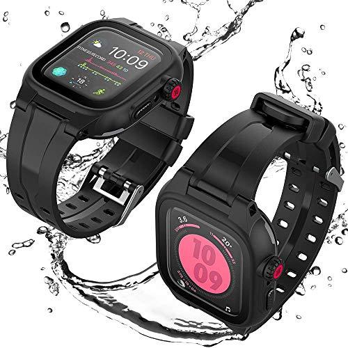 Waterproof iWatch Case Designed for Apple Watch Series 3/2 42mm, SZAMBIT iWatch Case Apple Watch Case Shockproof Dustproof Rugged Sports Full Protection Case(Black 42mm)