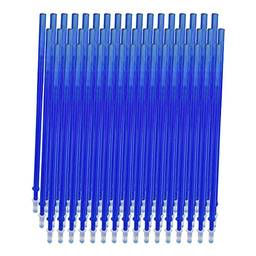 KKcare 50 peças de tinta azul apagável caneta de tinta gel recargas de ponta fina 0.5mm substituição caneta gel recargas para canetas apagáveis escritório escola escrita artigos de papelaria