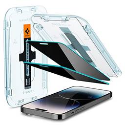 Spigen Película de vidro temperado [GlasTR EZ FIT - Privacidade] projetada para iPhone 14 Pro [compatível com capas] - pacote com 2