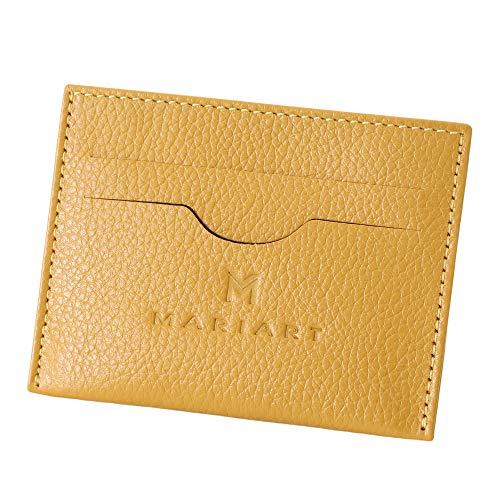 Porta Cartão Couro Mariart 158C (Amarelo-Gold)