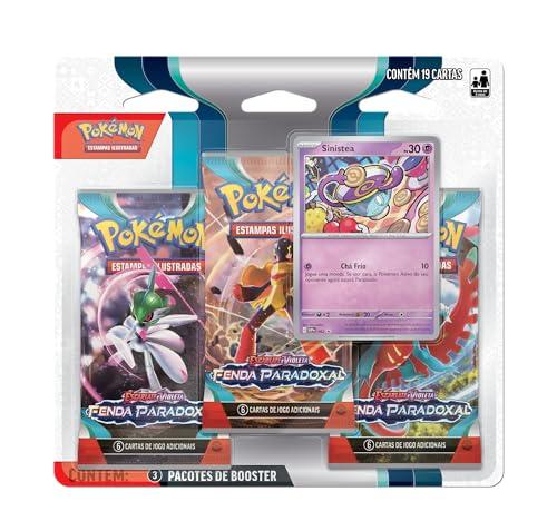 Triple Pack Pokémon Sinistea Escarlate E Violeta 4 Fenda Paradoxal, Cor: Estampado - Copag