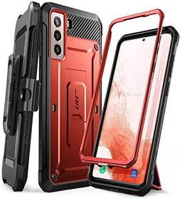SUPCASE Capa Unicorn Beetle Pro Series para Samsung Galaxy S22 5G (versão 2022), capa robusta de camada dupla com clipe de cinto e suporte sem protetor de tela integrado (vermelho)