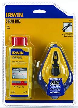 IRWIN Kit Giz de Linha 30M/100 FT com Giz para Marcar 64495