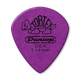 Dunlop 498P1.14 Tortex Jazz III XL, roxo, 1,14 mm, pacote com 12