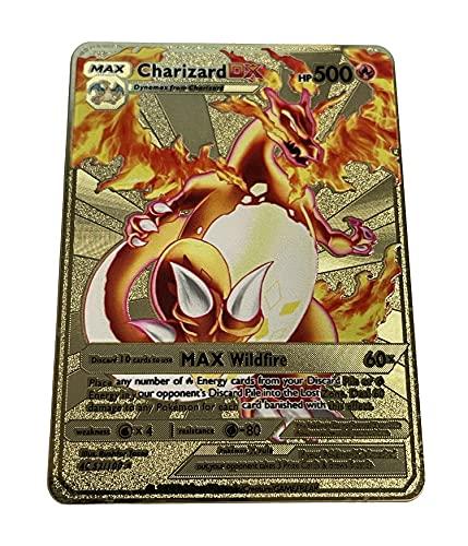 Charizard DX Pokémon, carta dourada brilhante rara de colecionador - oferta limitada