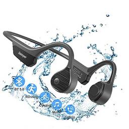 Fones de ouvido de condução óssea com fones de ouvido sem fio Bluetooth 5.0,fones de ouvido esportivos leves com microfone, 8H Play à prova d'água IPX7 para corrida,condução,ciclismo,natação
