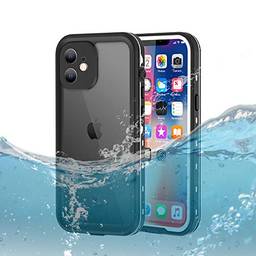 Capa à prova d'água para iPhone 12 6.1, certificação DOOGE IP68 à prova de choque/sujeira / neve; capa protetora de corpo inteiro resistente com protetor de tela integrado para iPhone 12 de 6,1 polegadas