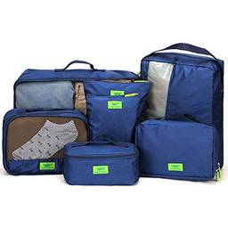 Sacos De Armazenamento,Sailsbury 7 pçs/conjunto bolsa de armazenamento de viagem multifuncional bolsas de classificação de roupas à prova d'água organizadores de partição de bagagem portátil bolsa de
