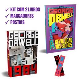 George Orwell: 1984 + A revolução dos bichos: Kit com 2 livros, postais e marcadores