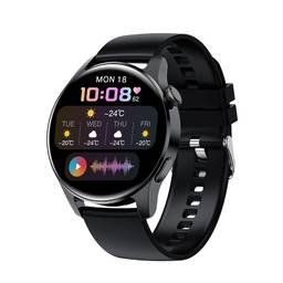 SANDA Bluetooth Call Relógio Inteligente Masculino Toque Completo Esporte Fitness Relógios À Prova D' Água Freqüência Cardíaca Banda De Aço Smartwatch Android IOS (Black)