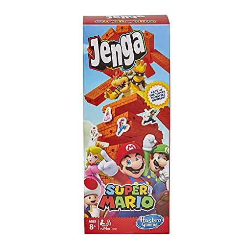 Jenga Super Mario - Jogo de Empilhar Blocos, para Crianças Acima de 8 Anos - E9487 - Hasbro - Exclusivo Amazon