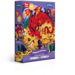 Tesouro do Dragão - Quebra-cabeça - 60 peças, Toyster Brinquedos, Multicolorido