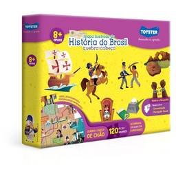 História do Brasil - Quebra-cabeça Grandão - Educativo - 120 peças - Toyster Brinquedos