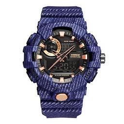 Relógio Masculino Weide AnaDigi WA3J8007 - Azul e Rosé