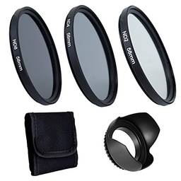 Kit de filtros de lente de câmera profissional para capa de lente compatível com acessórios de fotografia Canon Dslr 58mm
