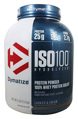 Iso 100 - 100% Hydrolyzed (2,3Kg) - Sabor Cookies and Cream, Dymatize Nutrition