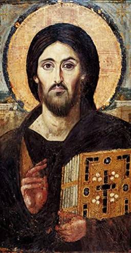 Cristo Pantocrator (550) de Pintor Bizantino Desconhecido - 60x115 - Tela Canvas Para Quadro