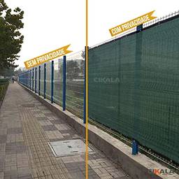 Tela Cerca CK200 Privacidade Com Acabamento Cor Verde Proteção Shade Metro Linear 200G/M² 4x1