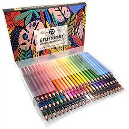 Staright 48/72/120/150/180 Conjunto de lápis para aquarela Lápis de cor solúvel em água pré-afiados Materiais de arte para alunos adultos Artistas desenhando esboços e livros para colorir